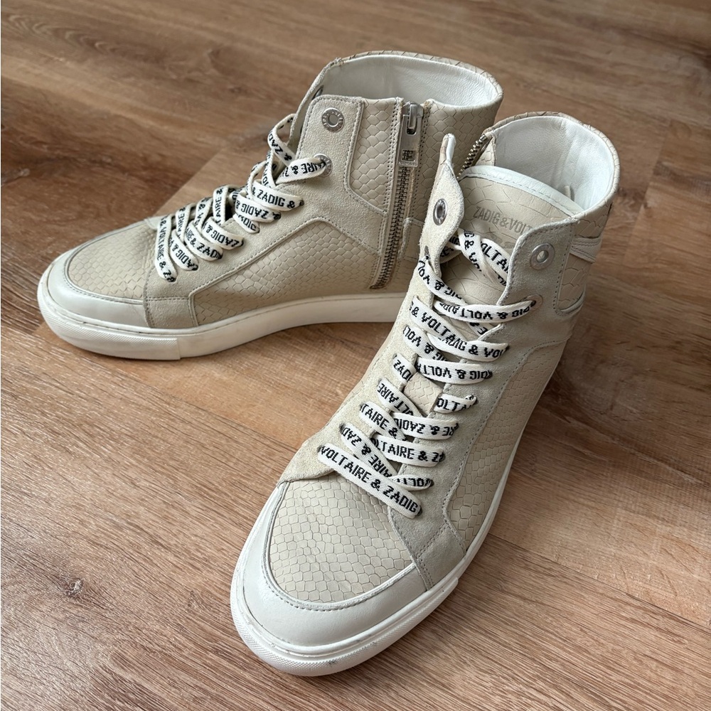 Zadig & Voltaire Women’s Beige High-Top Sneakers